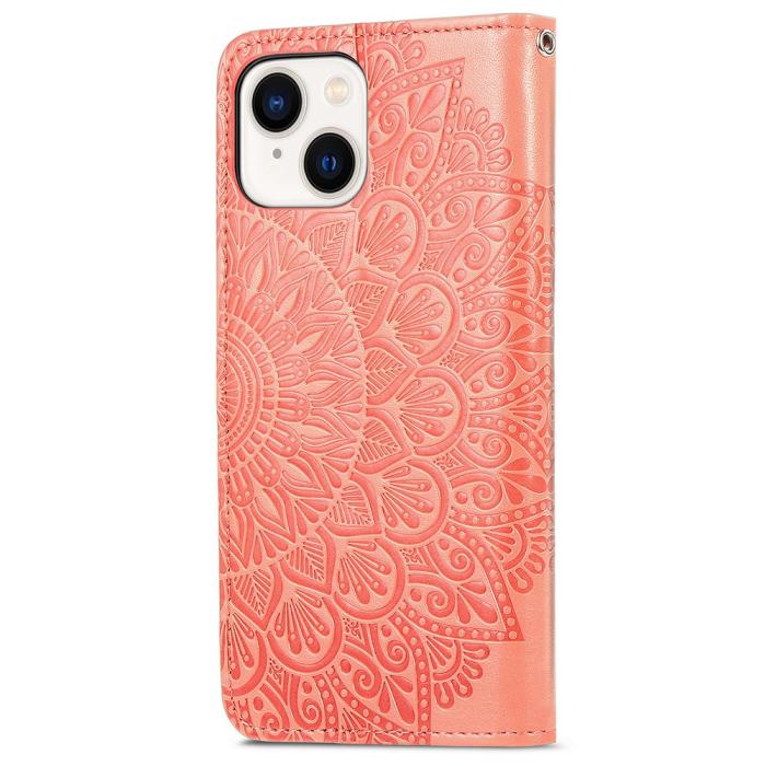 Bild 5,  iPhone 15 Plus Fodral Läder Med Tryck Orange - Teknikhallen.se