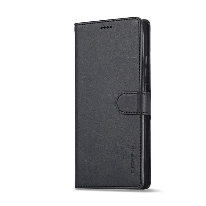 Bild 2, LC.IMEEKE LC.IMEEKE Xiaomi Redmi 10C Fodral Läder Svart - Teknikhallen.se