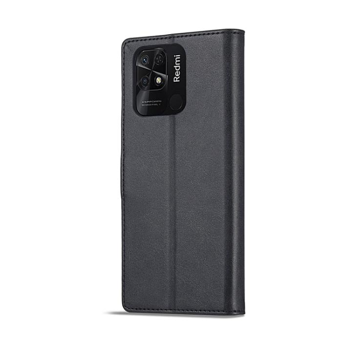 Bild 3, LC.IMEEKE LC.IMEEKE Xiaomi Redmi 10C Fodral Läder Svart - Teknikhallen.se