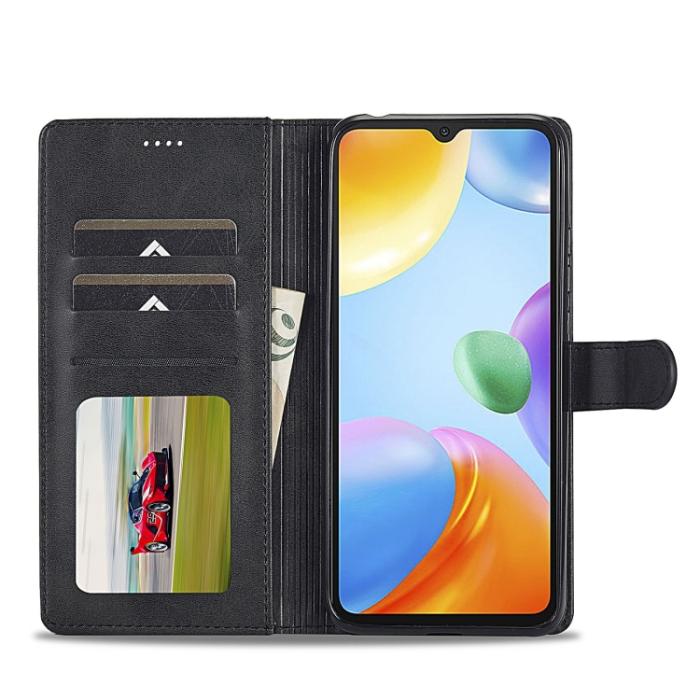 Bild 4, LC.IMEEKE LC.IMEEKE Xiaomi Redmi 10C Fodral Läder Svart - Teknikhallen.se