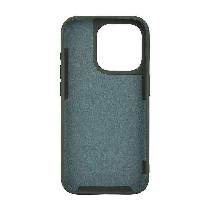 Bild 3, Onsala ONSALA iPhone 15 Pro MagSafe Skal Med Silikonyta Olivgrön - Teknikhallen.se
