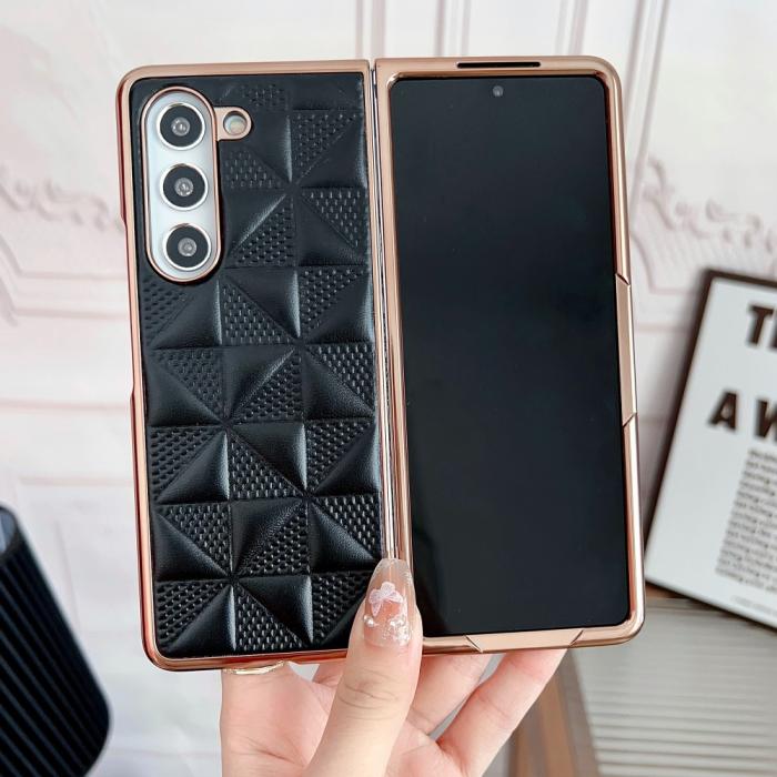 Bild 2,  Galaxy Z Fold 6 Skal Läder Svart - Teknikhallen.se