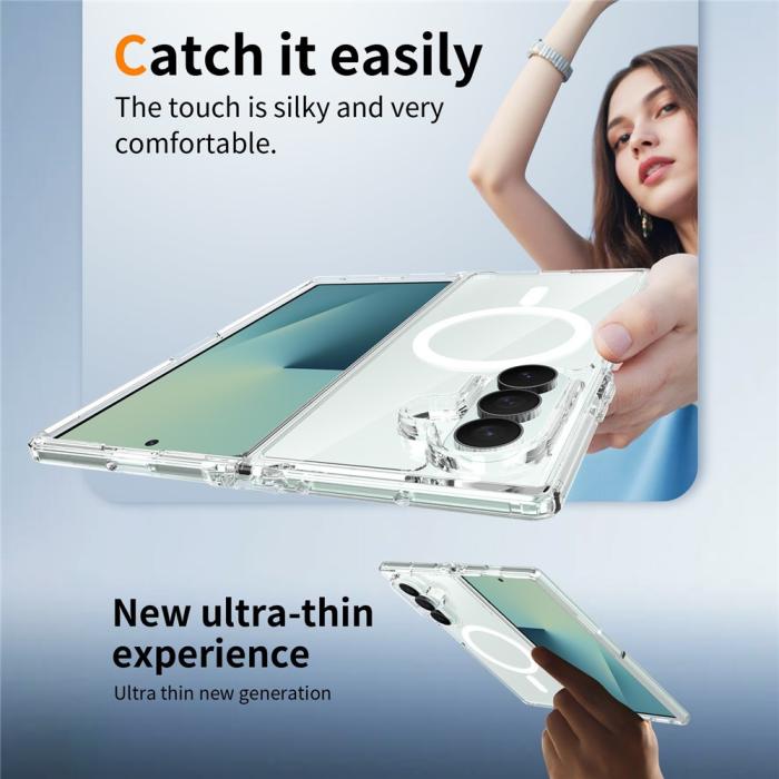 Bild 5,  Samsung Galaxy Z Fold 8 Ultra Skal MagSafe TPU Transparent - Teknikhallen.se