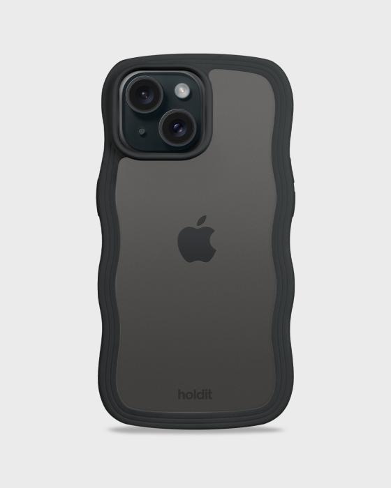Bild 2, holdit holdit iPhone 15 / 14 / 13 Skal Wavy Svart/Transpa - Teknikhallen.se