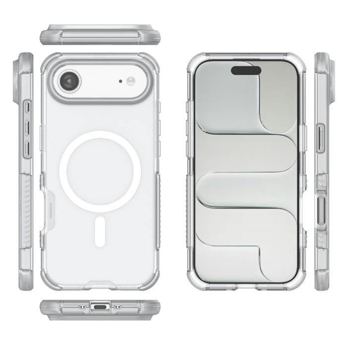 Bild 5,  iPhone Air Skal MagSafe Shockproof Hybrid Vit - Teknikhallen.se