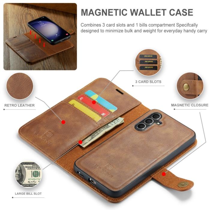 Bild 5, DG.MING DG.MING Samsung Galaxy A16 2in1 Magnet Fodral / Skal Brun - Teknikhallen.se