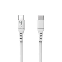 Gear GEAR Laddkabel USB-C - USB-C 1m Vit - Teknikhallen.se