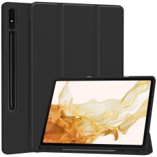  Samsung Galaxy Tab S9 Plus Fodral Tri-Fold Pennh&aring;llare Svart - Teknikhallen.se