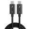  Thunderbolt 3/4 Kabel 1m USB-C 100W PD Svart - Teknikhallen.se