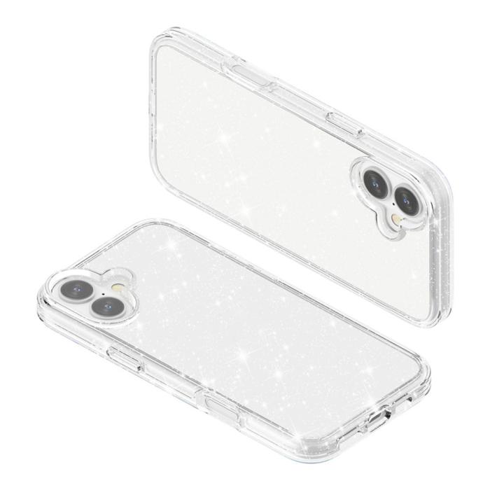 Bild 6,  iPhone 17 Skal Hybrid Glitter Vit - Teknikhallen.se