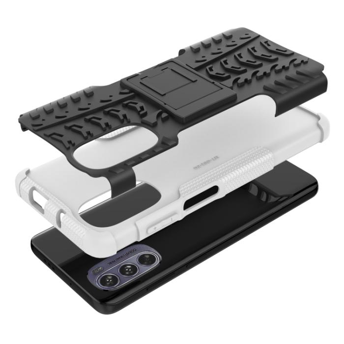 Bild 6,  Motorola Moto G62 5G Skal Ultimata Stöttåligt med Stöd Vit - Teknikhallen.se