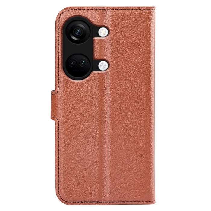 Bild 6,  OnePlus Nord 3 5G Fodral Litchi Textur Brun - Teknikhallen.se