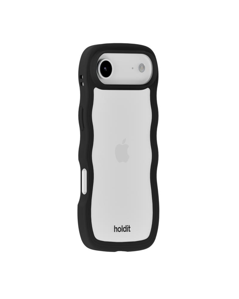 holdit holdit iPhone Air Mobilskal Wavy Black/Transparent - Teknikhallen.se