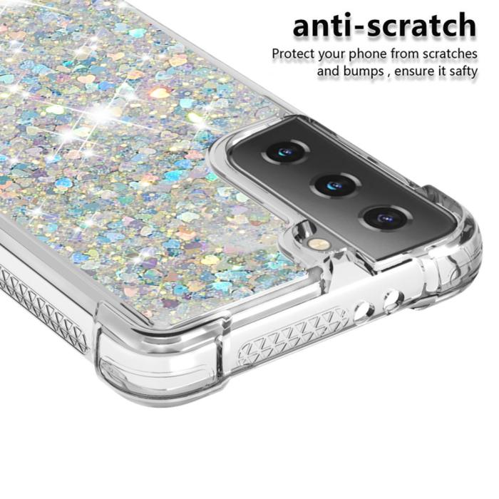 Bild 4,  Samsung Galaxy S21 Plus - Shockproof Quicksand Skal - Silver - Teknikhallen.se
