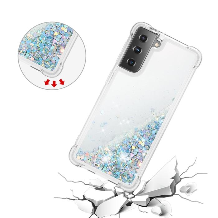 Bild 5,  Samsung Galaxy S21 Plus - Shockproof Quicksand Skal - Silver - Teknikhallen.se