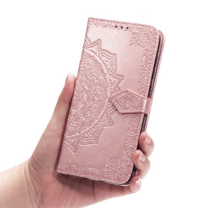Bild 3,  Samsung Galaxy S20 Plus - Mandala Plånboksfodral - Roséguld - Teknikhallen.se