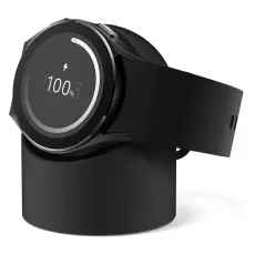  Samsung Galaxy Watch 5/5 Pro/6/7/FE Silikon Stativ Svart - Teknikhallen.se