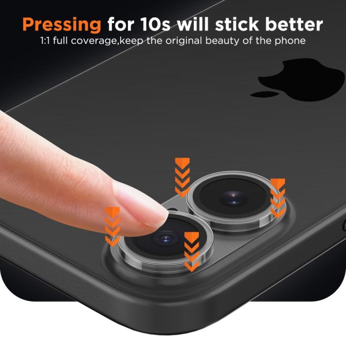 Bild 3, Tech-Protect Tech-Protect iPhone 17 Linsskydd CamFull Fit+ Transparent - Teknikhallen.se