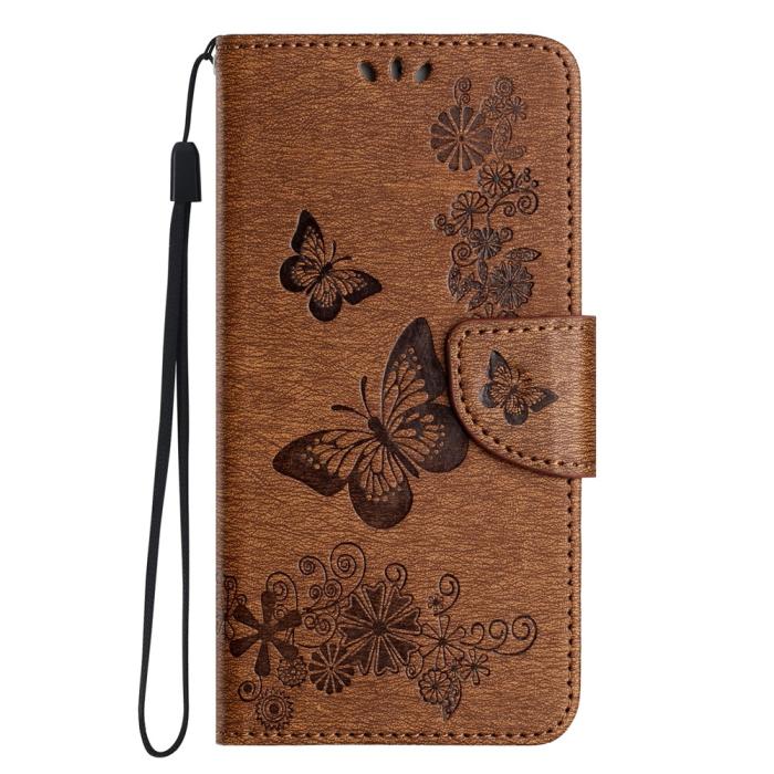 Bild 5,  Samsung Galaxy A27 5G Fodral Läder Fjärilar Brun - Teknikhallen.se