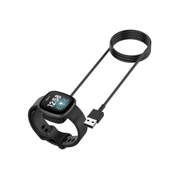 Bild 2,  1m Laddare För Fitbit Versa 4 Svart - Teknikhallen.se
