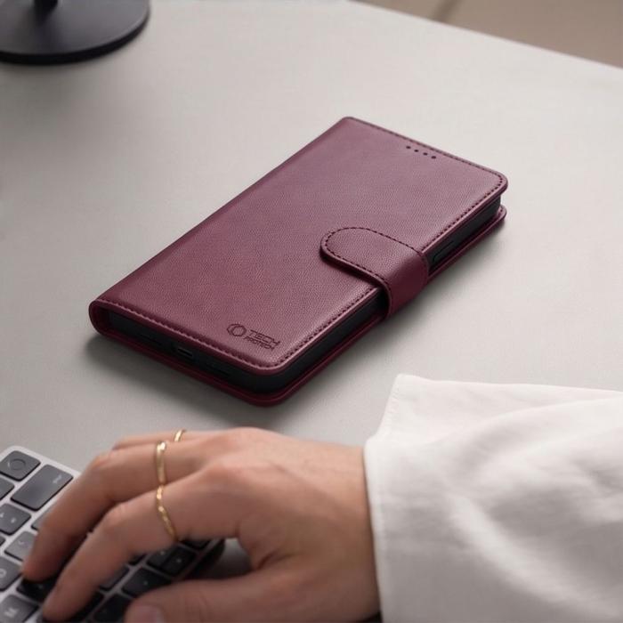 Bild 6, Tech-Protect Tech-Protect Galaxy A26 5G / A17 Fodral Läder Mulberry - Teknikhallen.se