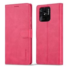 LC.IMEEKE LC.IMEEKE Xiaomi Redmi 10C Fodral L&auml;der R&ouml;d/Rosa - Teknikhallen.se