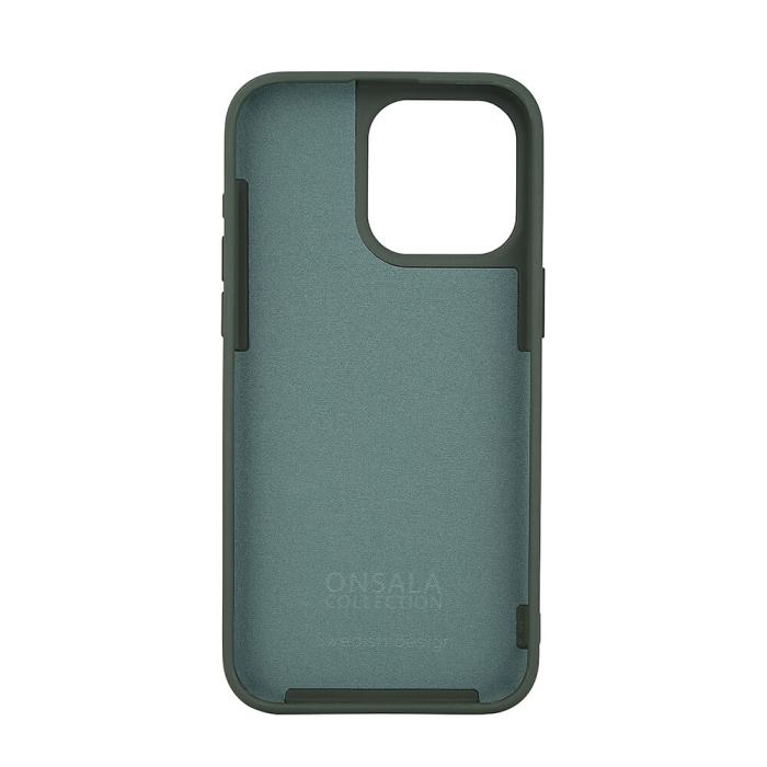 Bild 3, Onsala ONSALA iPhone 15 Pro Max MagSafe Skal Med Silikonyta Olivgrön - Teknikhallen.se