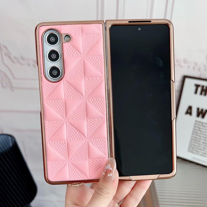Bild 2,  Galaxy Z Fold 6 Skal Läder Rosa - Teknikhallen.se