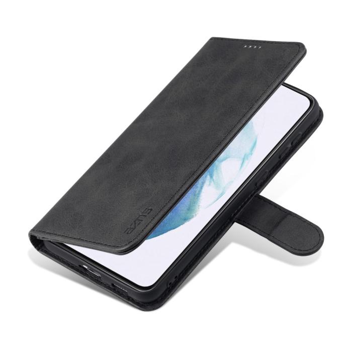 Bild 2, AZNS AZNS Samsung Galaxy S23 Fodral Läder Svart - Teknikhallen.se