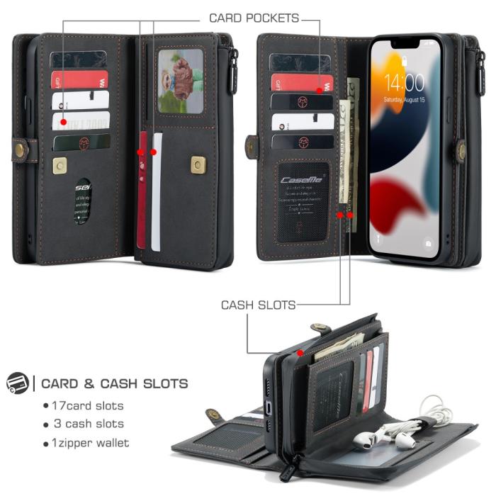 Bild 2, CASEME CASEME iPhone 13 Pro Max Fodral/Skal Magnet 2in1 Multifunktionell Svart - Teknikhallen.se