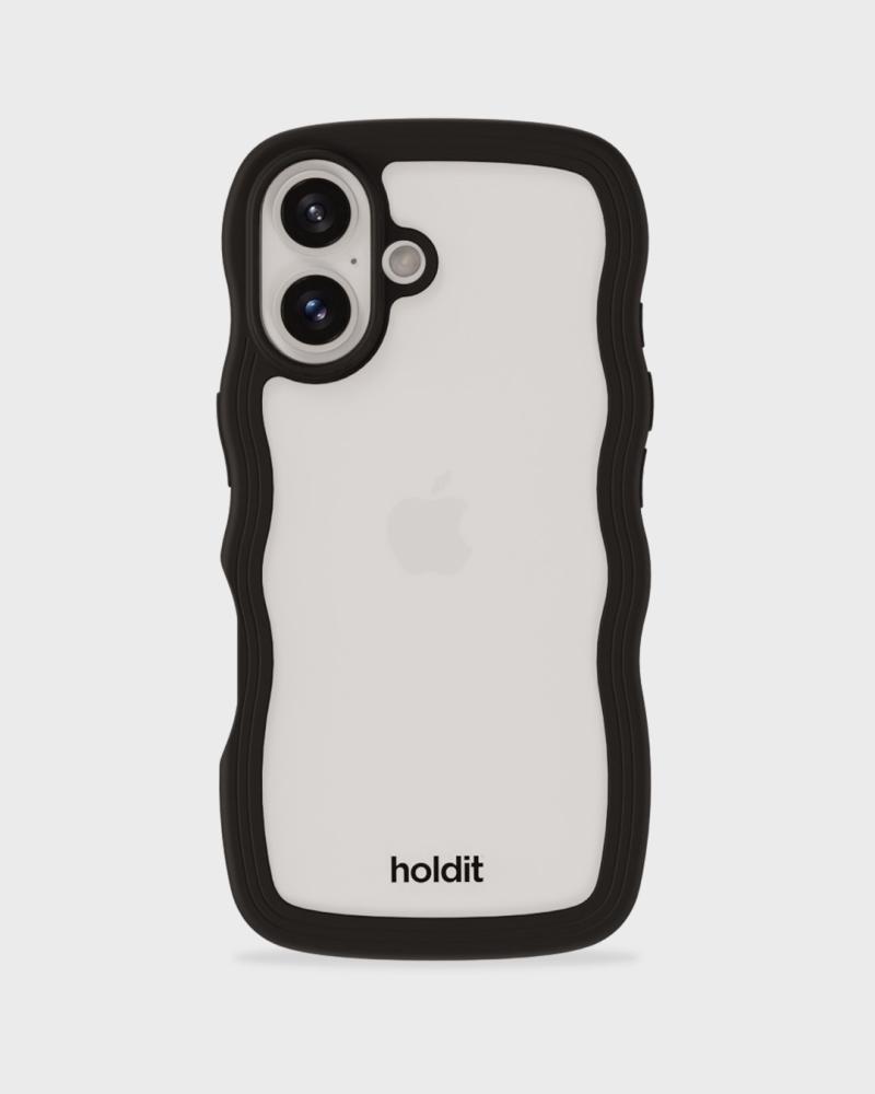 holdit holdit iPhone 16 Plus Skal Wavy Svart/Transparent - Teknikhallen.se