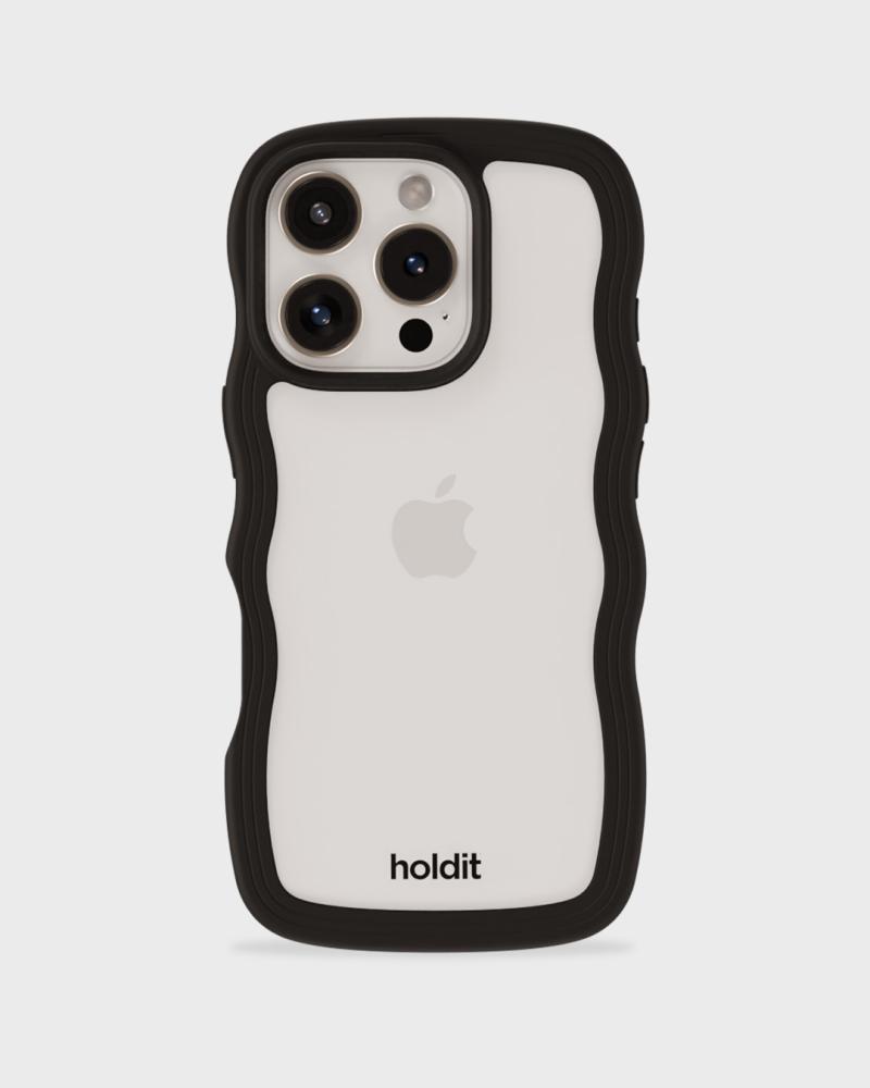 holdit holdit iPhone 16 Pro Skal Wavy Svart/Transparent - Teknikhallen.se