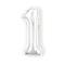  Sifferballong Nummer 1 40 cm Silver - Teknikhallen.se