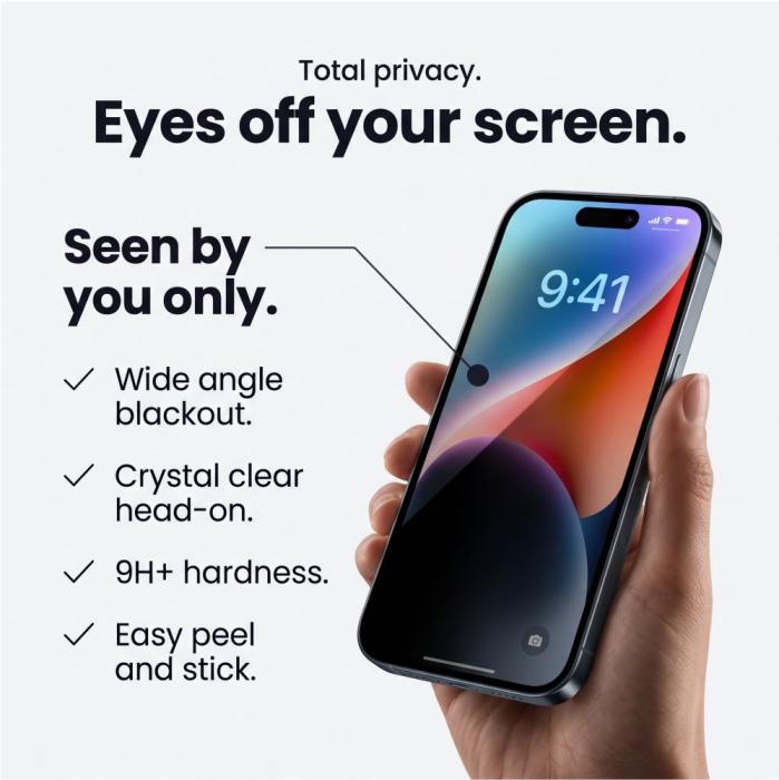 Bild 6, Tech-Protect Tech-Protect iPhone 18 Pro Max 2-PACK Skärmskydd GlassSpy+ - Teknikhallen.se