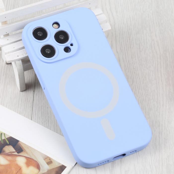 Bild 2,  iPhone 15 Pro Max Skal MagSafe Liquid Silikon Ljus Lila - Teknikhallen.se