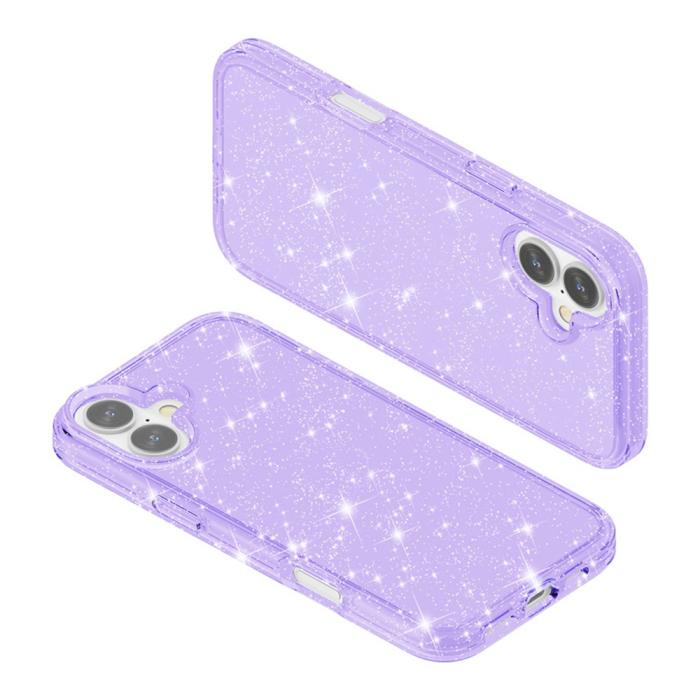 Bild 6,  iPhone 17 Skal Hybrid Glitter Lila - Teknikhallen.se