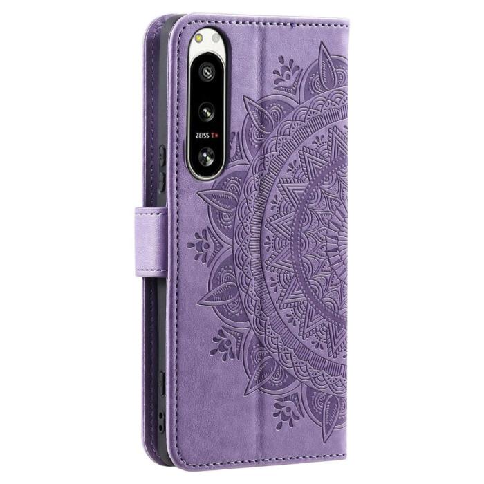 Bild 6,  Sony Xperia 5 IV Fodral Mandala Läder Lila - Teknikhallen.se