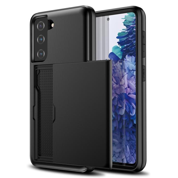 Bild 2,  Samsung Galaxy S21 Plus - Skal Med Kortfack - Svart - Teknikhallen.se