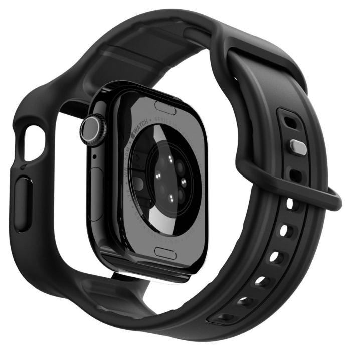 Bild 3, Spigen Spigen Apple Watch 11 / 10 42 mm Skal/Armband Vault Pro Matt Svart - Teknikhallen.se