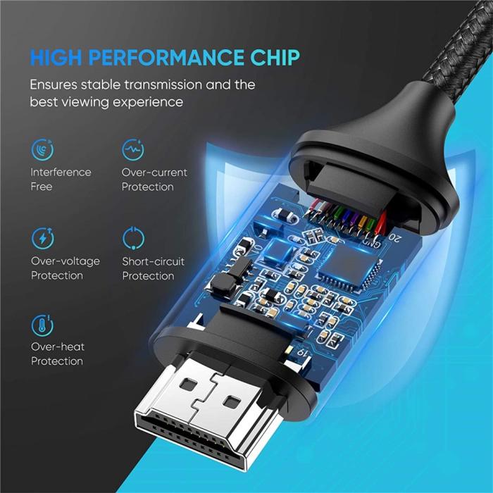 Bild 6, UGREEN UGREEN 1.5m 4K 60Hz USB-C - HDMI Kabel Elbow Svart - Teknikhallen.se