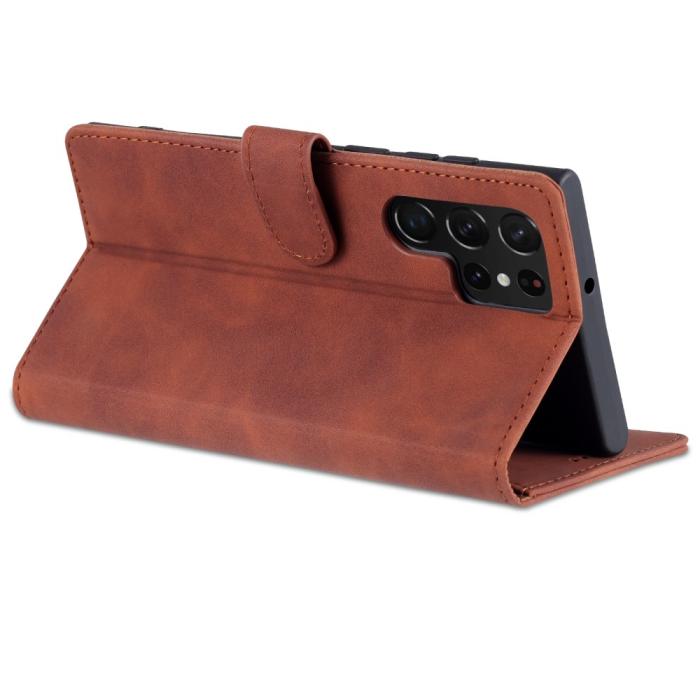 Bild 4, AZNS AZNS Samsung Galaxy S24 Ultra Fodral Retro Läder Brun - Teknikhallen.se