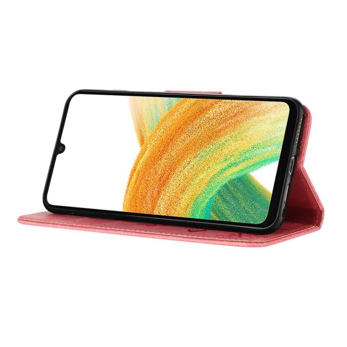 Bild 3,  Samsung Galaxy A27 5G Fodral Läder Fjärilar Rosa - Teknikhallen.se