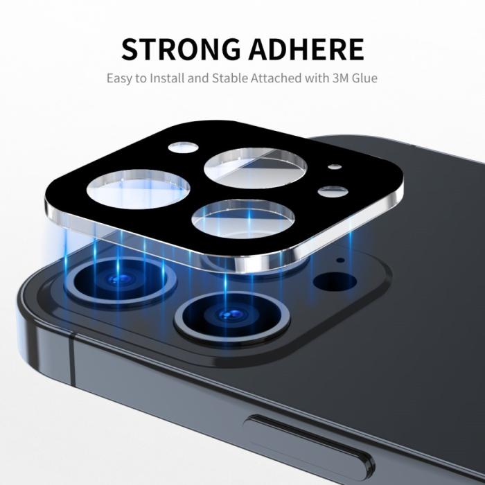 Bild 3, ENKAY ENKAY iPhone 16 Pro Max/16 Pro Linsskydd Härdat Glas Svart - Teknikhallen.se