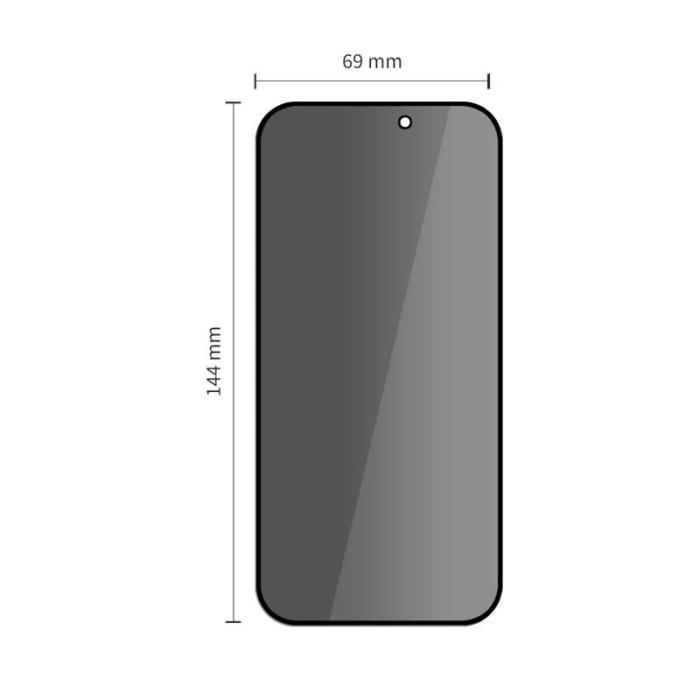 Bild 3, Tech-Protect Tech-Protect iPhone 14 Pro 2-PACK Skärmskydd Quick Set Spy+ Privacy - Teknikhallen.se