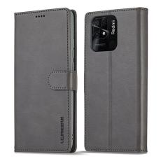 LC.IMEEKE LC.IMEEKE Xiaomi Redmi 10C Fodral L&auml;der Gr&aring; - Teknikhallen.se