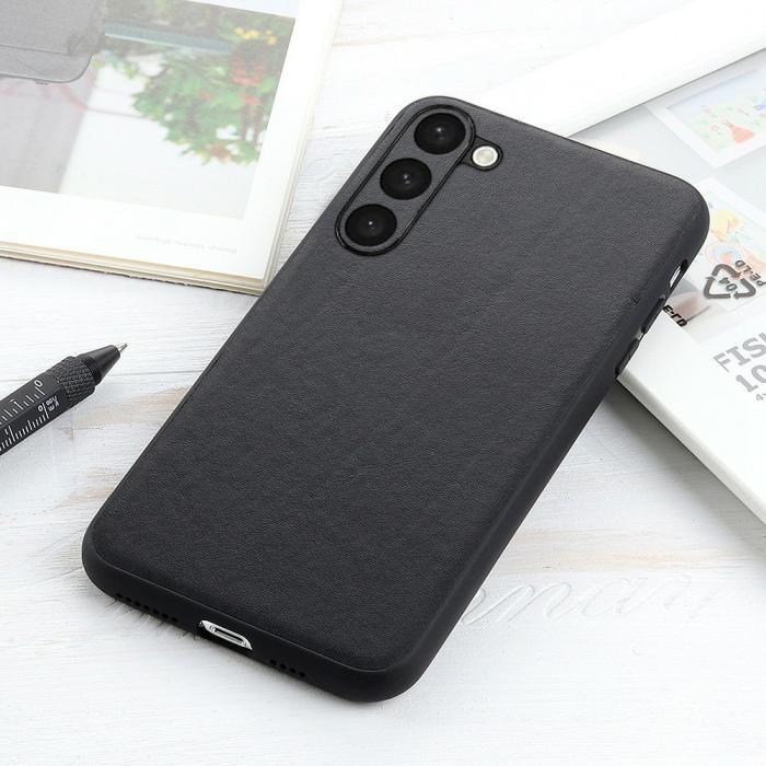 Bild 3,  Samsung Galaxy S23 Plus Skal Läderbelagt Svart - Teknikhallen.se