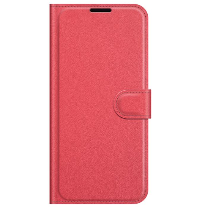 Bild 5,  iPhone 13 Pro Max Fodral Litchi Läder Röd - Teknikhallen.se