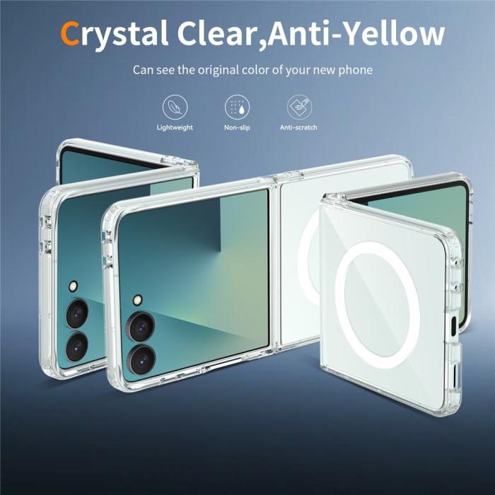 Bild 2,  Samsung Galaxy Z Flip 8 Skal MagSafe TPU Transparent - Teknikhallen.se