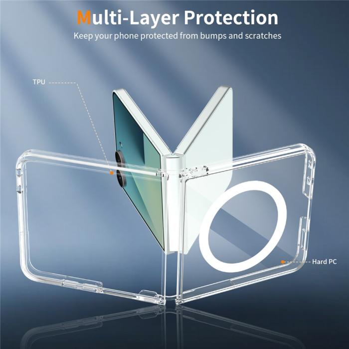 Bild 3,  Samsung Galaxy Z Flip 8 Skal MagSafe TPU Transparent - Teknikhallen.se