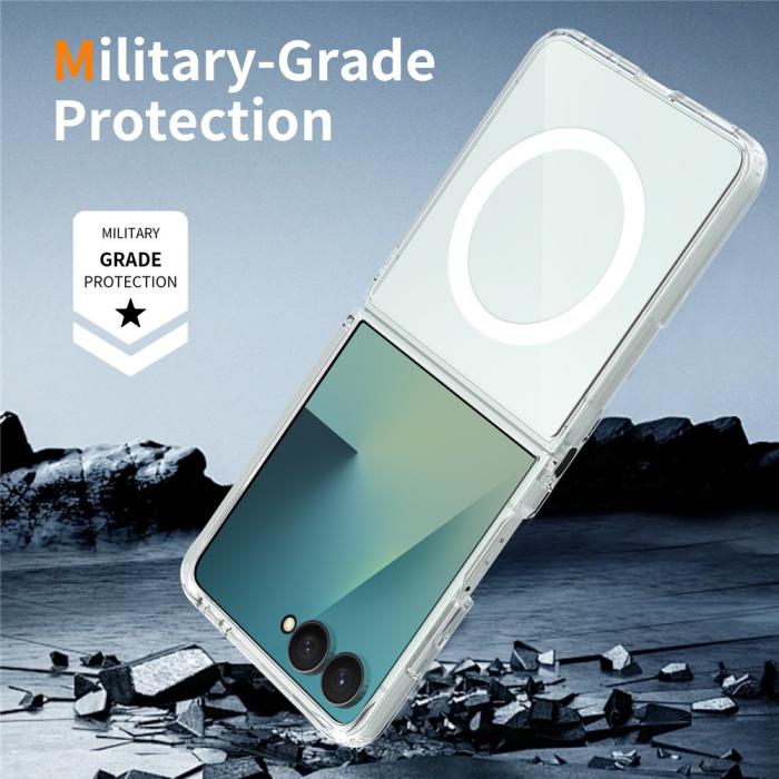 Bild 6,  Samsung Galaxy Z Flip 8 Skal MagSafe TPU Transparent - Teknikhallen.se